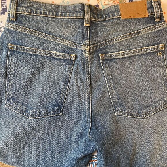 Madewell Relaxed Bootcut Jeans 29 Tall Blue Distressed High Rise Western Grunge - Picture 14 of 14